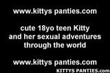 Cute teen Kitty having a sexy pillow fight snapshot 7