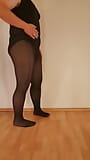 Ultra Shiny Black Pantyhose - Black Swimsuit snapshot 1