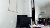 Webcam: bragas de sujetador negro y luego masturbación con vibrador snapshot 9