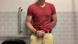 Masturbating in a public bathroom and cumming snapshot 3