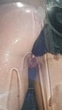 Black dildo in shower snapshot 1