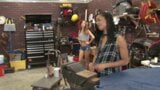 Interracial young teens in the garage - lesbian love teens snapshot 2