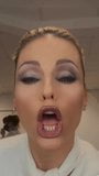 Michelle Hunziker open mouth slow motion snapshot 2