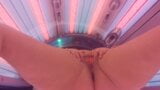 Pissing fountain, spread and finger pussy in solarium snapshot 9