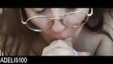 Nerdy girl in glasses sucks you off and swallows your cum snapshot 11
