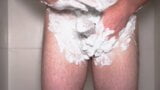 Shaving Cream Play in the shower with Uncut Readhead Cock snapshot 11