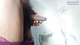 Rajeshplayboy993 pissing, golden shower two times in the bathroom, penis ring, balls, butt, masturbating cock and cumming dick snapshot 3