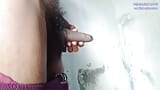 Rajeshplayboy993 kencing, mandi emas dua kali di bilik air, cincin zakar, telur, punggung, melancap zakar dan memancut batang snapshot 3