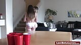 Strip Pong with the loser licking the winner's pussy snapshot 19