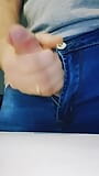 Quickly jerked off at work in jeans. snapshot 6