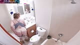 Masturbating stepmom in the bathroom invites stepson in for sex snapshot 2