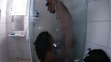 chubby black woman being fucked in the bathroom by her big dick friend and she likes to have sex with him snapshot 12