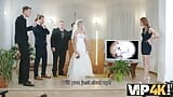 VIP4K. The TV was turned on and showed all guests how hot the bride can fuck snapshot 7