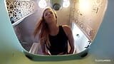 Blonde deep throats a cock and gets her pussy fucked in the bathroom snapshot 1