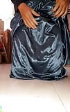 Crossdresser Cumming Wearing Satin Silk Blouse And Shiny Skirt snapshot 3