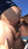 BBW sucking cock at the beach snapshot 8