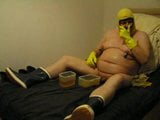 Me in stinky blue Piss-Gummistiefel and wallowing in Piss! 2 snapshot 6