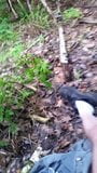 Masturbating outside in the woods, almost caught. snapshot 8