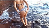 ¡Ella no esperaba un creampie anal justo en la playa! snapshot 2