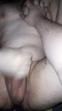 Chubby gay wanking and cumming + fingered by boyfriend snapshot 5