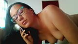 No telefone com meu marido enquanto eu fodo com outra snapshot 7