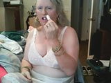 Terri with tampons and pads in panties snapshot 2