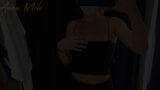 Une fille à la silhouette parfaite avec de petits seins dans la cabine d'essayage essaye différentes lingerie sexy, une sélection. snapshot 1