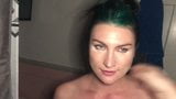 green haired whore covered in piss snapshot 1