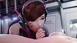 D.va Sucks Dick and Gets Fucked Hot snapshot 6