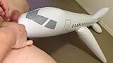Small Penis Humping, Rubbing And Shooting A Load On An Inflatable Airplane - Airplane Blowjob snapshot 2