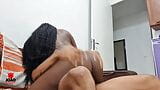 BBC Pau Grande Fudendo ass and pussy of Brazilian black girl on living room sofa snapshot 2