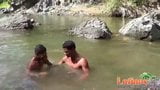 Latin twink studs get horny splashing in the river snapshot 9