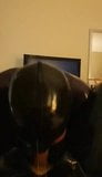 Rubber sissy gimp sucking my cock total enclosed latex snapshot 6