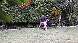 Fucking this rich mature in the garden snapshot 6