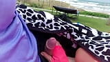 After her handjob, I came right on the beach in front of vacationers! snapshot 4