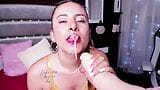 VERY MESSY DEEP THROAT AND GREAT FACIAL OF A VERY WET MOUTH AND A VERY SEXY FACE OF STORMIHART THE LATIN HOT snapshot 11