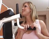 Slim and blonde German chick gets her asshole smashed at the gym snapshot 2