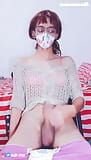 Chinese Trap Glasses Asian Sissy Tgirl Masturbating Before Going To College snapshot 6