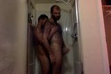 Two hairy guys fuck in the shower snapshot 13