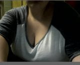 Fet tjej med super stora bröst på webbkamera snapshot 1