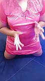 Fantasy Roleplay Between Amma and Stepson in Pink Satin Nighty snapshot 3