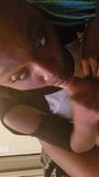 Ebony kitty giving her master some good head snapshot 14