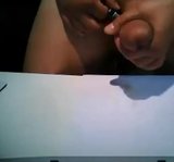 Hunk papi masturbándose en la oficina snapshot 7