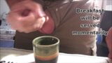 Beautiful teen drinks Coffee with cum snapshot 4