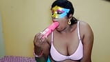 Hot Sexy Saree Aunty Self Sex with 10 Inch Big Hard Cock snapshot 9