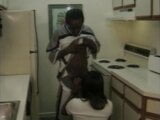 Black hunk gets to fuck a college babe in the kitchen snapshot 2