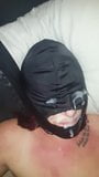 Amateur Facial cum shot on spandex mask hood snapshot 5