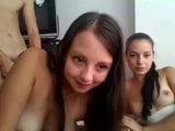 Amador na webcam, sexo a três snapshot 1