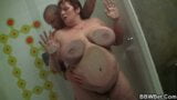 Skinny guy bangs fat girlfriend in the shower snapshot 16