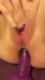 Purple dildo anal snapshot 4